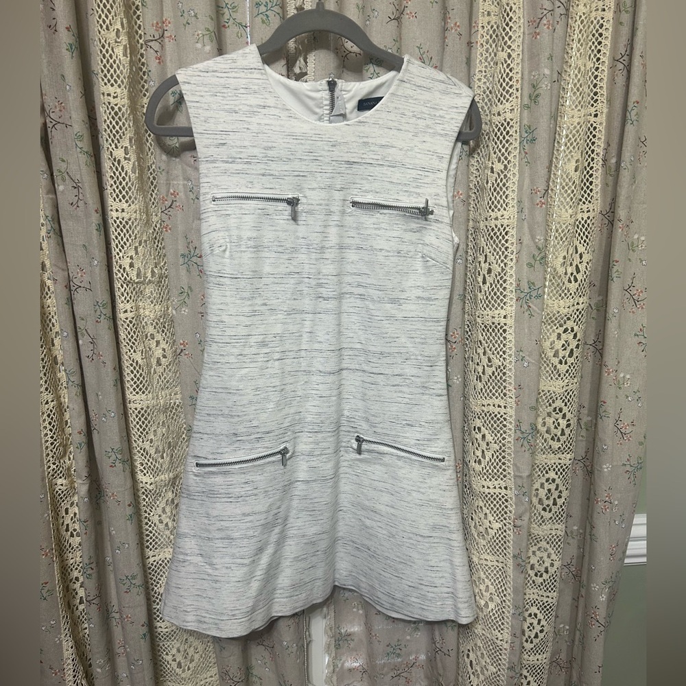Banana Republic Zipper Detail Space Dye Mini Dress Size 4